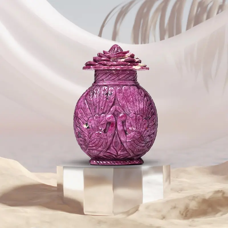 Golecha Gems’ Bottle Carving in Ruby